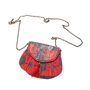 COPY - Mossimo Red/Navy Sequin Accent Boho Crossbody Chain Strap